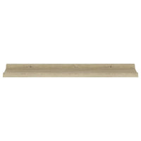 Yuli Wall Shelf Set of 4, Farmhouse Brown, Raised Ledge Design 32 Inch - BM340441