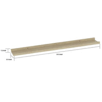 Yuli Wall Shelf Set of 4, Farmhouse Brown, Raised Ledge Design 32 Inch - BM340441