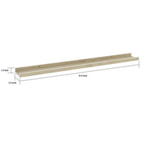 Yuli Wall Shelf Set of 2, Farmhouse Brown White, Raised Ledge Design 32 Inch - BM340442