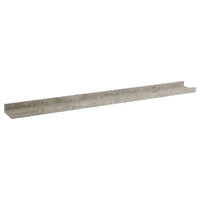 Yuli Wall Shelf Set of 2, Concrete Gray, Raised Ledge Design 32 Inch - BM340443