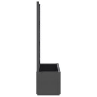 Garden Planter with Trellis, Dark Gray Polypropylene, 55 Inch - BM340444