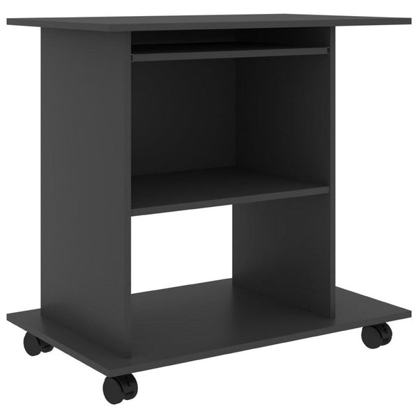 Gulo Computer Desk, 2 Shelves, Keyboard Tray, 32 Inch, Gray Wood - BM340450