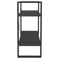 Viwo Bookshelf, 2 Gray Shelves, Modern Black Design 32 Inch - BM340452