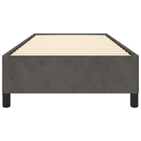 Low Profile Twin XL Bed Frame, Gray Velvet Fabric Upholstery - BM340454