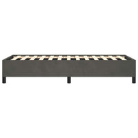 Low Profile Twin XL Bed Frame, Gray Velvet Fabric Upholstery - BM340454