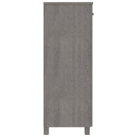 Shoe Cabinet, Gray Solid Pine Wood w Block Legs, 4 Shelves, 43 Inch - BM340455