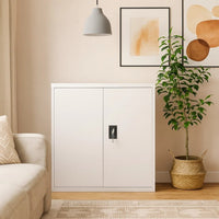 Filing Cabinet, Matte Gray Steel Body, 2 Adjustable Shelves, 35 Inch - BM340457