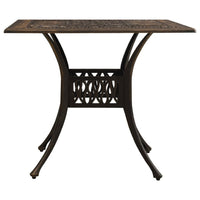 Nook Patio Dining Table, Bronze Cast Aluminum, Scrolled Details, 35 Inch - BM340459