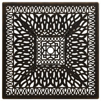 Nook Patio Dining Table, Bronze Cast Aluminum, Scrolled Details, 35 Inch - BM340459