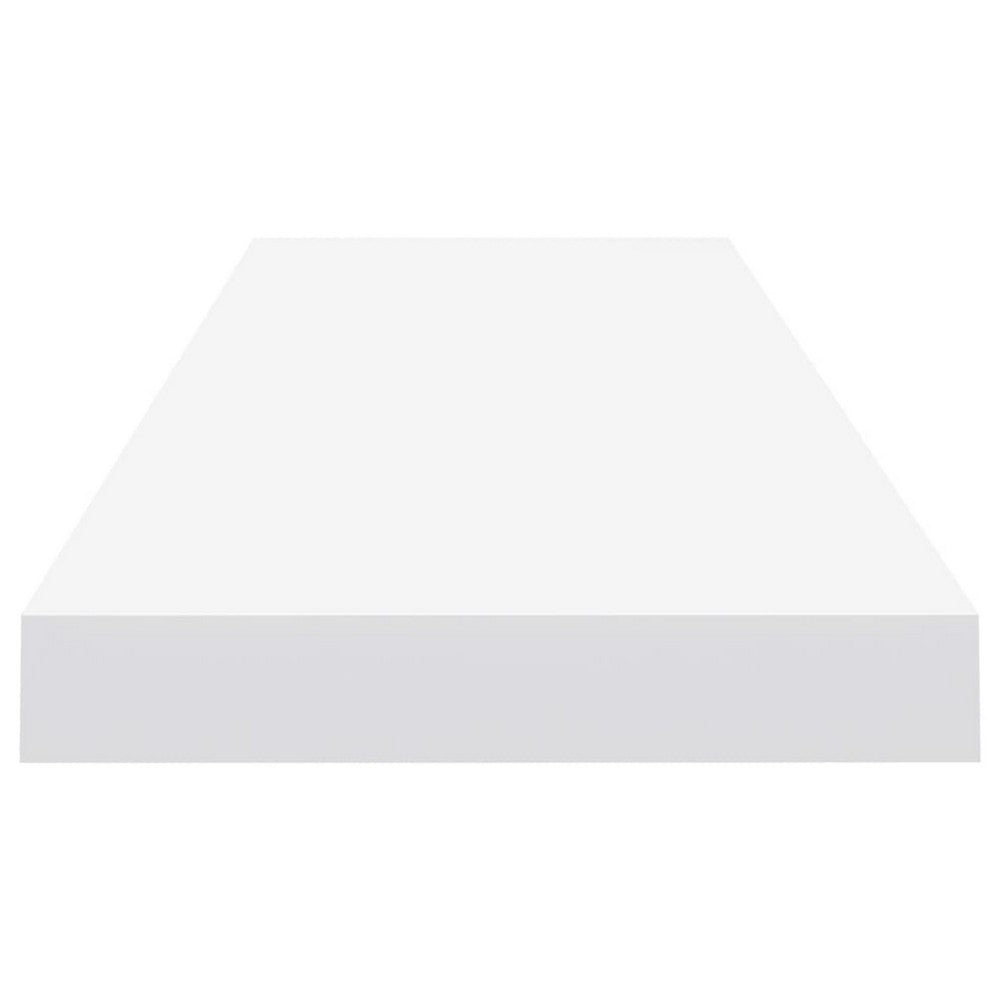 Zyno Floating Wall Shelf, 35 Inch, Glossy White MDF Body - BM340461