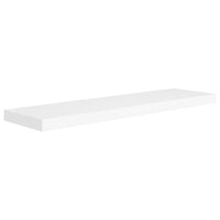 Zyno Floating Wall Shelf, 35 Inch, Glossy White MDF Body - BM340461