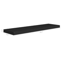 Zyno Floating Wall Shelf, 35 Inch, Matte Black MDF Body - BM340462