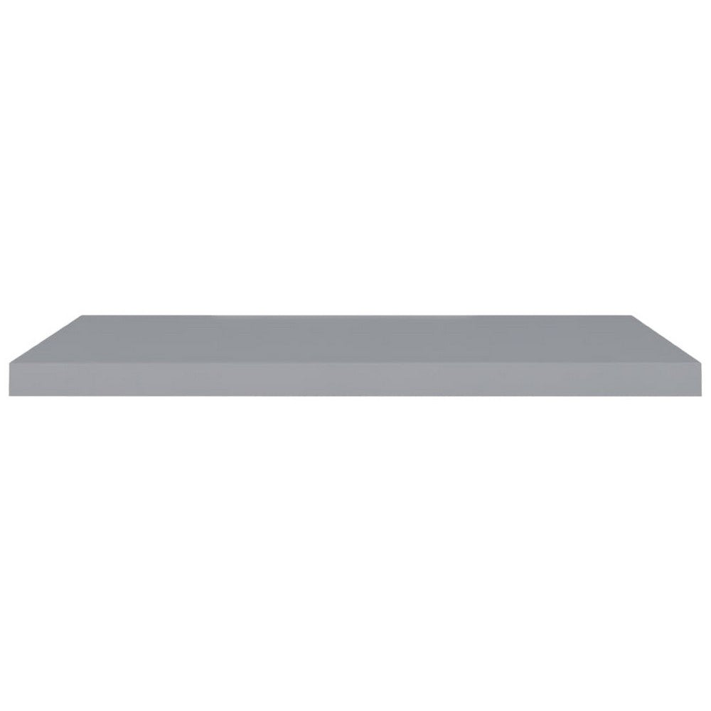 Zyno Floating Wall Shelf, 35 Inch, Matte Gray MDF Body - BM340463