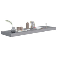 Zyno Floating Wall Shelf, 35 Inch, Matte Gray MDF Body - BM340463