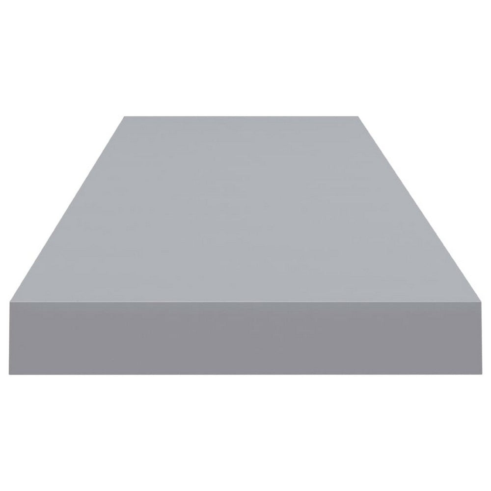 Zyno Floating Wall Shelf, 35 Inch, Matte Gray MDF Body - BM340463