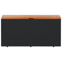 Gia Outdoor Garden Storage Box, Brown Wood Lid, Black, 43 Inch - BM340472