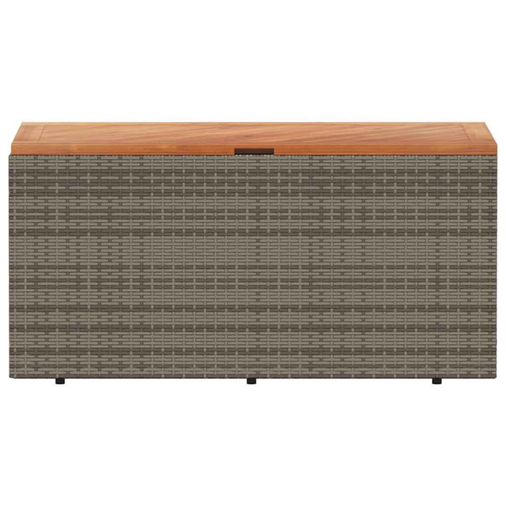 Gia Outdoor Garden Storage Box, Brown Wood Lid, Gray, 43 Inch - BM340473
