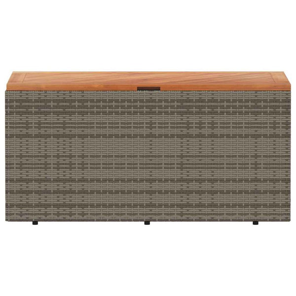 Gia Outdoor Garden Storage Box, Brown Wood Lid, Gray, 43 Inch - BM340473