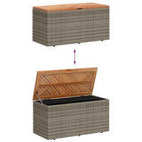 Gia Outdoor Garden Storage Box, Brown Wood Lid, Gray, 43 Inch - BM340473