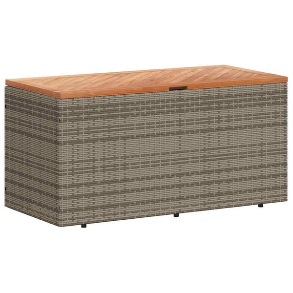 Gia Outdoor Garden Storage Box, Brown Wood Lid, Gray, 43 Inch - BM340473