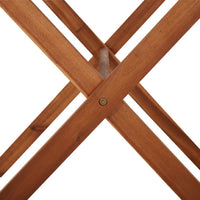 Outdoor Dining Table, Natural Brown Solid Acacia Wood, Rectangular 43 Inch - BM340475