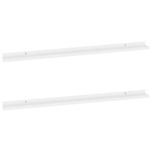 Novia Wall Shelf Set of 2, Sleek Modern White Frame, 45 Inch - BM340482