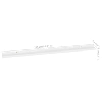Novia Wall Shelf Set of 2, Sleek Modern White Frame, 45 Inch - BM340482