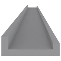 Novia Wall Shelf Set of 2, Sleek Modern Gray Frame, 45 Inch - BM340483