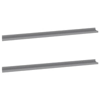 Novia Wall Shelf Set of 2, Sleek Modern Gray Frame, 45 Inch - BM340483