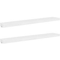 Floating Wall Shelf Set of 2, Spacious White Frame, 47 Inch - BM340487