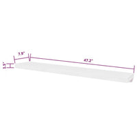 Floating Wall Shelf Set of 2, Spacious White Frame, 47 Inch - BM340487