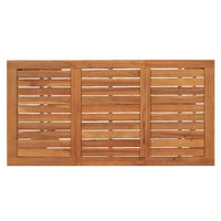 Outdoor Bar Table, Natural Brown Solid Acacia Wood, Rectangular 47 Inch - BM340491