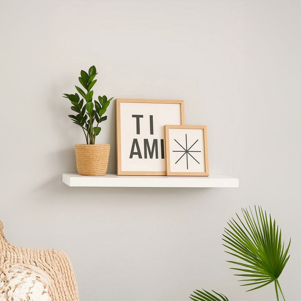 Gima Hanging Wall Shelf, Honeycomb MDF, White, Rectangular 47 Inch - BM340492