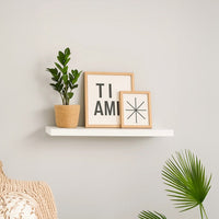 Gima Hanging Wall Shelf, Honeycomb MDF, White, Rectangular 47 Inch - BM340492