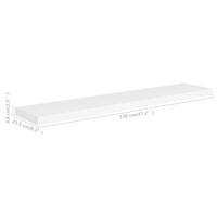 Gima Hanging Wall Shelf Set of 2, Honeycomb MDF, White, 47 Inch - BM340493