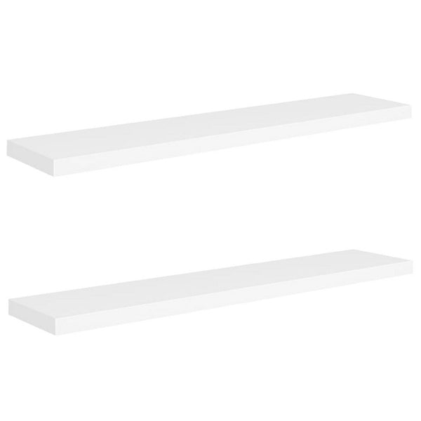 Gima Hanging Wall Shelf Set of 2, Honeycomb MDF, White, 47 Inch - BM340493