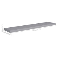 Gima Hanging Wall Shelf, Honeycomb MDF, Gray, Rectangular 47 Inch - BM340494