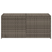 Jenna Outdoor Poolside Storage Box, Gray Poly Rattan, Steel Frame, 47 Inch - BM340496