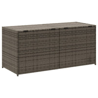 Jenna Outdoor Poolside Storage Box, Gray Poly Rattan, Steel Frame, 47 Inch - BM340496