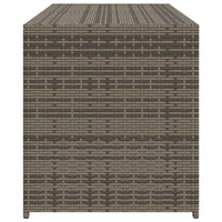 Jenna Outdoor Poolside Storage Box, Gray Poly Rattan, Steel Frame, 47 Inch - BM340496