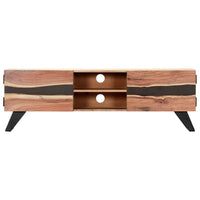 TV Stand Media Cabinet, Natural Brown Acacia Solid Acacia Wood, 55 Inch - BM340498