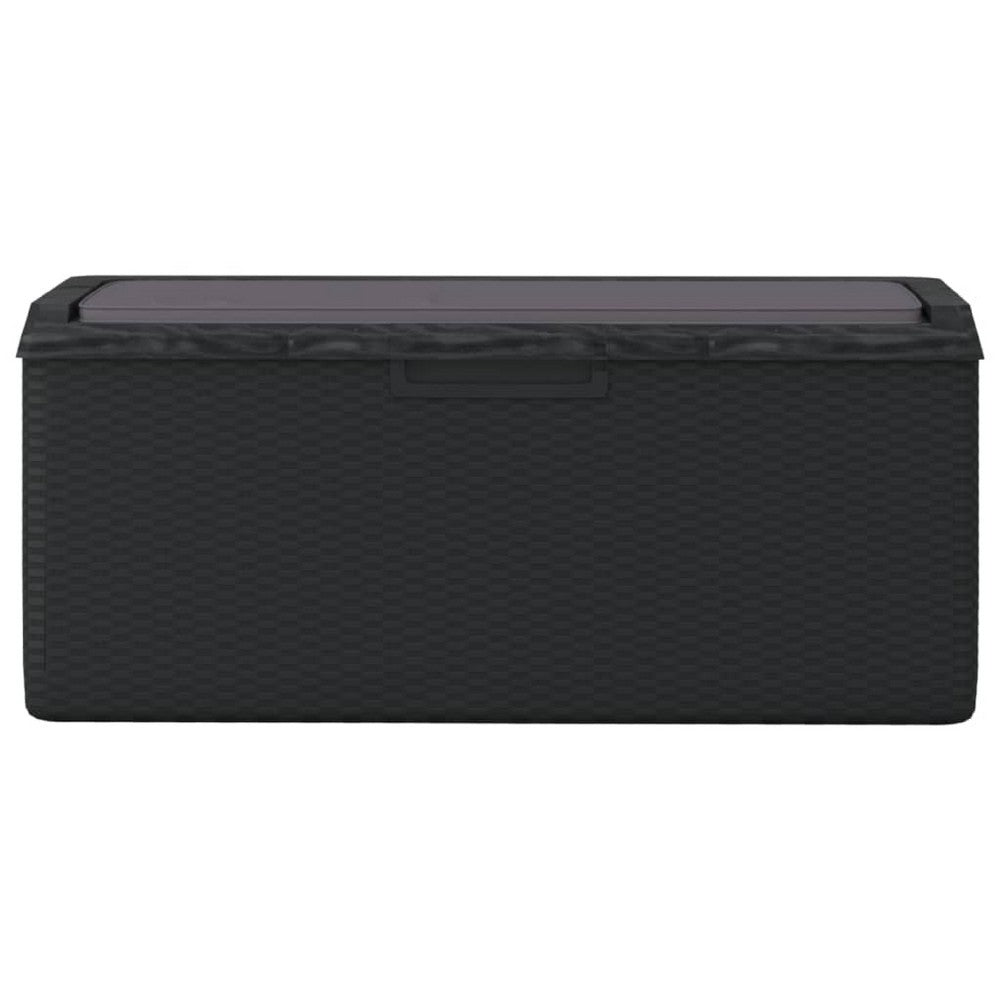 Outdoor Garden Storage Box, Anthracite Gray, Metal, 49 Inch - BM340502