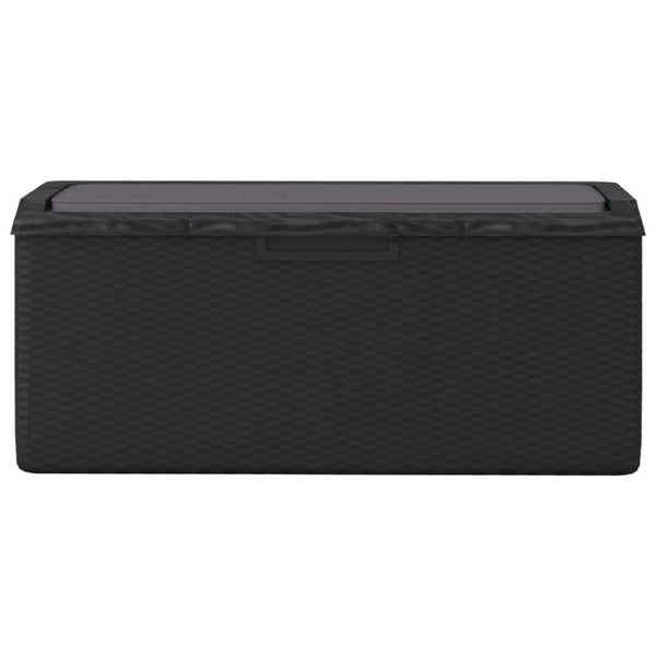 Outdoor Garden Storage Box, Anthracite Gray, Metal, 49 Inch - BM340502