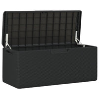 Outdoor Garden Storage Box, Anthracite Gray, Metal, 49 Inch - BM340502