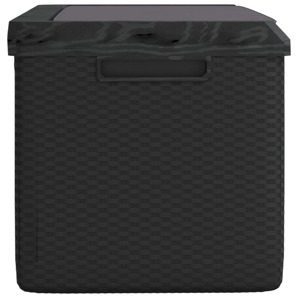 Outdoor Garden Storage Box, Anthracite Gray, Metal, 49 Inch - BM340502