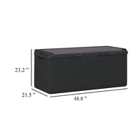 Outdoor Garden Storage Box, Anthracite Gray, Metal, 49 Inch - BM340502