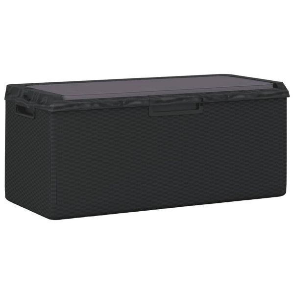 Outdoor Garden Storage Box, Anthracite Gray, Metal, 49 Inch - BM340502