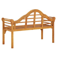 Garden Bench, Weather Resistant Brown Solid Acacia Wood, 49 Inch - BM340505