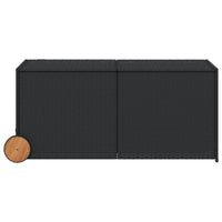 Lexie Outdoor Patio Storage Box, Black Rattan Wicker, Casters, 50 Inch - BM340506