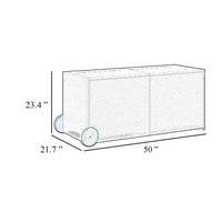 Lexie Outdoor Patio Storage Box, Gray Rattan Wicker, Casters, 50 Inch - BM340508